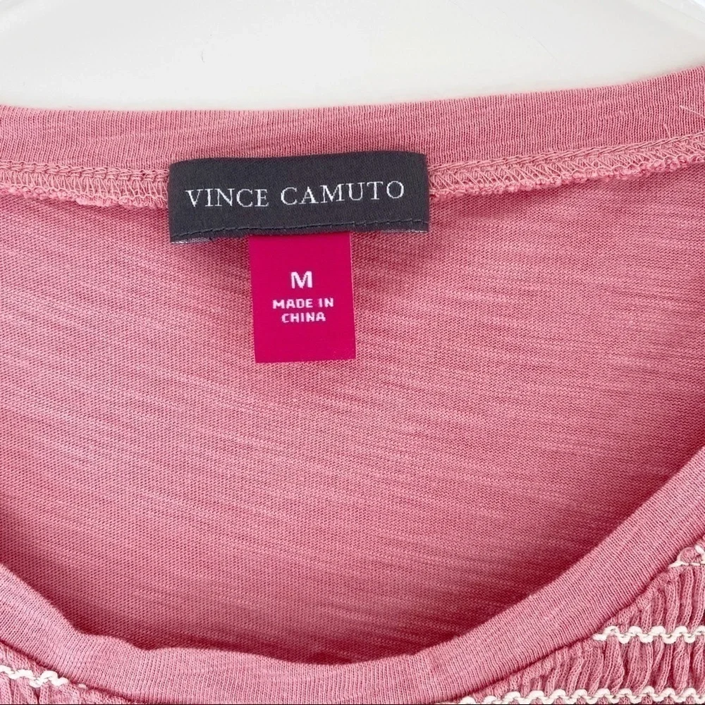 Vince Camuto Pink Embroidered Tank Top - Picture 4 of 8